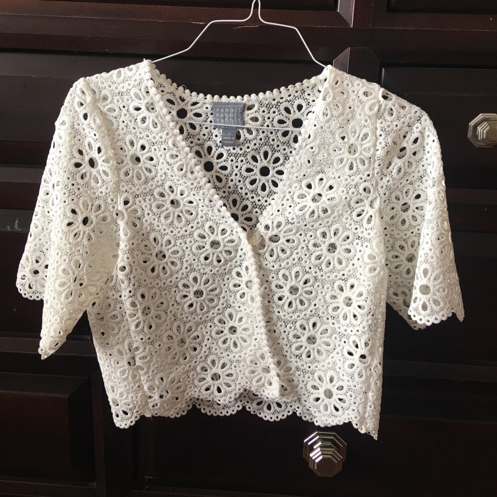 Stunning new off white lace jacket